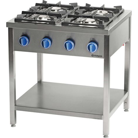 Cuisinière à Gaz sur Table Inox Série 900 - 6 Brûleurs - Stalgast