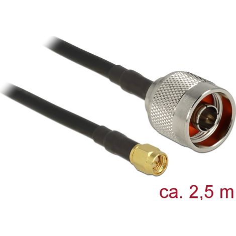 Hf n stecker  sma stecker cfd200 low loss 2,5 m delock