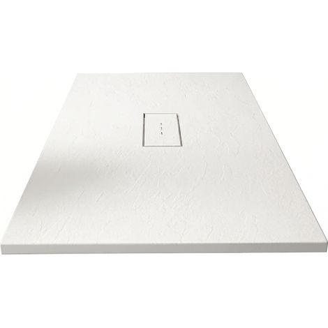Mineralguss-Duschwanne extra flach VIC WEISS 100x100 cm