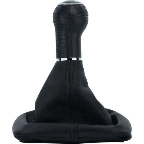Soufflet et pommeau de levier de vitesses 12 mm, compatibles avec VW Golf 1, 2, 3, Polo 3 et 6N (boîte 5 vitesses), installation facile (Plug & Play), noir.