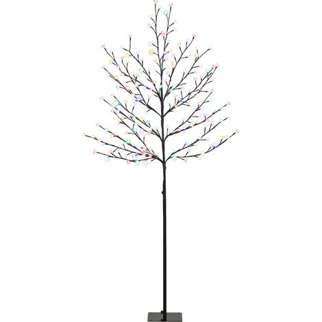 Arbre lumineux - HOMCOM - 180cm - cerisier artificiel lumineux - 200 LED 20 branches flexibles - décoration intérieure et extérieure (1/5)