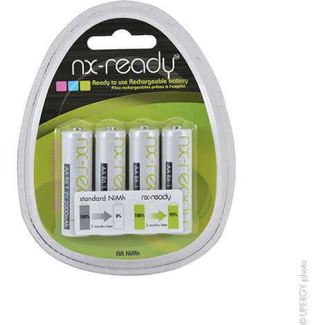 pile rechargeable - aa - 1.2 volts - 2000 mah - nimh - blister de 4 - enix energies ach9019 (1/4)
