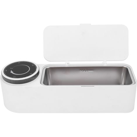 Mini nettoyeur à ultrasons haute fréquence 650 ml, cuve ultrasonique, appareil de nettoyage de salle de bain MK188 blanc, prise UE, 220-240 V CA