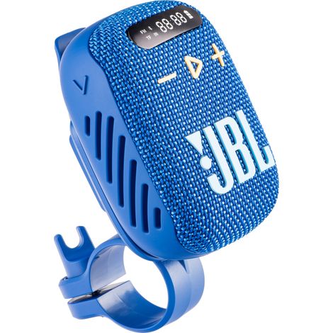 Enceinte Bluetooth + FM JBL Wind 3 5W étanche + support vélo/moto bleu (1/5)
