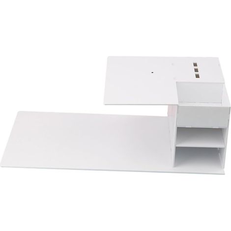 Console en Acrylique Blanche pour Greffe de Cils Étagère de Rangement Multifonction pour Salon de Beauté Accessoires Maquillage Support Organisé pour Outils d'Extension de (1/5)