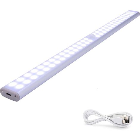 Lampe Sous Meuble LED - 40 cm - Capteur De Mouvement PIR - Rechargeable USB - Blanc - 1 Pièce (1/5)