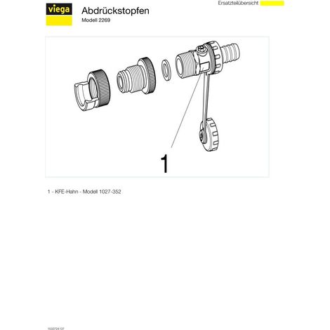 Viega Profipress Abdrückstopfen, d 35mm laiton Modèle 2269, 144111 (1/5)