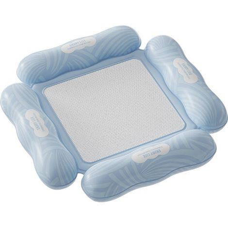 Flotteur gonflable 4 tubes pour piscine ou plage – Lit flottant pliable 110 × 100 cm en PVC, idéal pour se détendre sur l’eau, usage extérieur