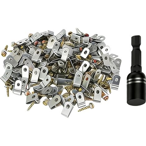 Attaches de clôture en acier 304 en forme de R 201/401 pièces pour maillage soudé électrique, colliers de serrage avec vis (1/5)
