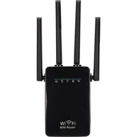 Routeur sans fil 3 en 1 avec point d'accès Wi-Fi, couverture complète à 360°, débit de 300 Mbps, prise 100-240 V.