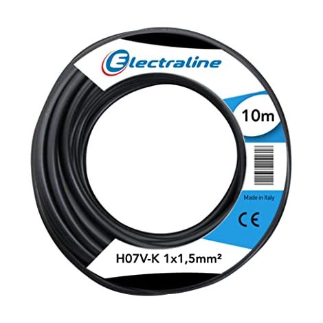 Electraline 15071 Cavo Unipolare N07V-K, Sezione 1x1.5 mm, 10 mt, Nero (1/2)