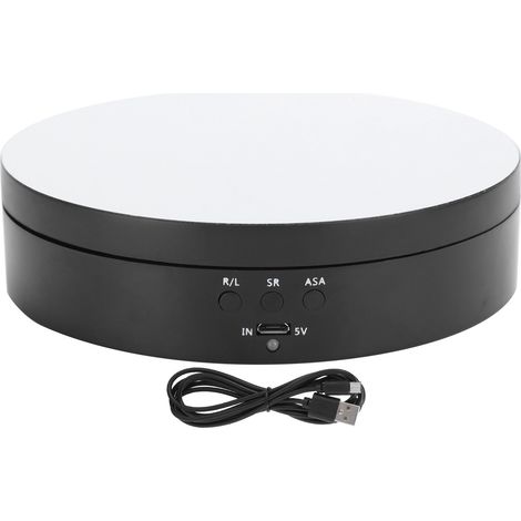 Elektrischer 360°-Drehteller mit 3 Geschwindigkeiten für die Schmuckherstellung mit USB-Ladefunktion, Schwarz (1/5)