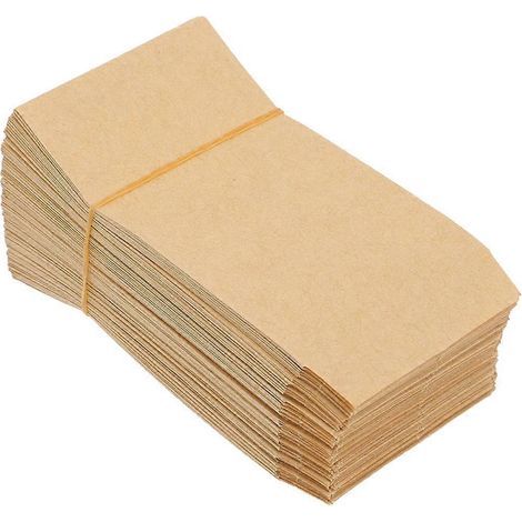 100 enveloppes brunes, sacs en papier kraft pour l'emballage du maïs, du blé et du riz-10x6cm (1/4)