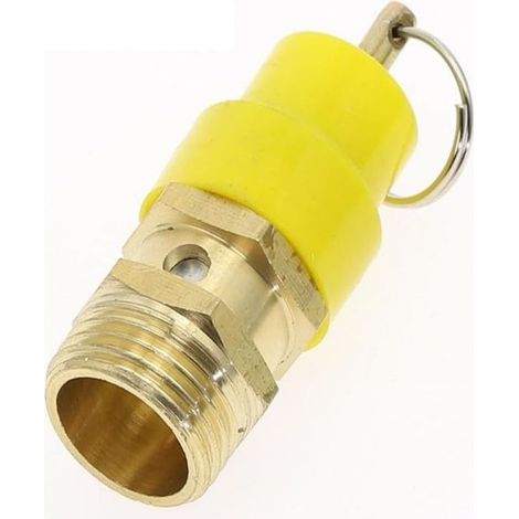Soupape De Sécurité - Laiton - 3/8 Pouces - Pression De Déclenchement 10 Bar - Pour Compresseur D'air Et Tuyauterie Industrielle - 1 Pièce (1/5)