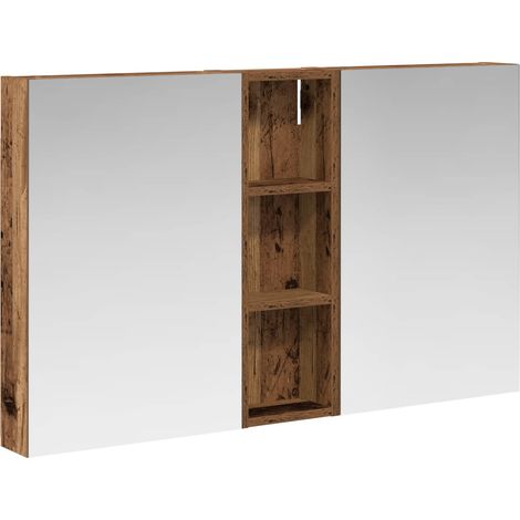 Maison Exclusive - Set di Armadi da Bagno con porta 3 pcs 100 x 10,5 x 60,5 cm