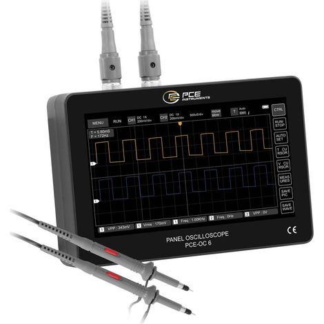 Oscilloscope numérique PCE Instruments PCE-OC 6 100 MHz 1 Géch/s 30 kpts 240000 bits appareil manuel (1/4)