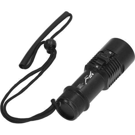 P70 5000LM lampe torche sous-marine étanche IPX8, éclairage puissant à commande magnétique, 100m de profondeur, aluminium, pour plongée et photographie (sans batterie) (DV16) (1/5)