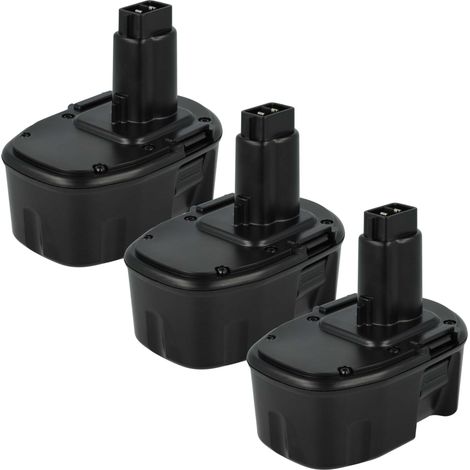 vhbw 3x Akku kompatibel mit Dewalt DW991K-2, DW992K-2, DW994KQ, DW996K-2, DW996KQ Elektrowerkzeug (3000 mAh, NiMH, 14,4 V)