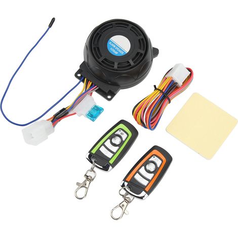 Système d'alarme moto antivol avec télécommande, haut-parleur étanche universel pour scooter et motocyclette. (1/5)