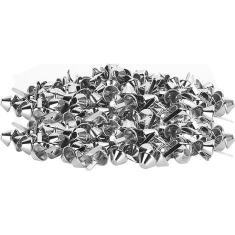 Packung mit 200 silbernen Flachkopfnägeln (12 mm) für DIY-Lederarbeiten – Bastelzubehör für Handtaschen, Gepäck und Leder (1/5)