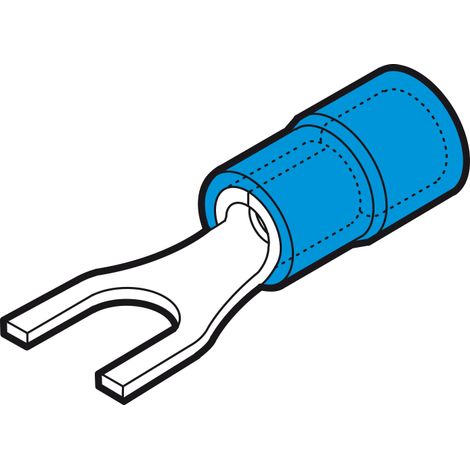 Capocorda blu forcella vite 5 mm terminale elettrico isolato CEMBF-U5