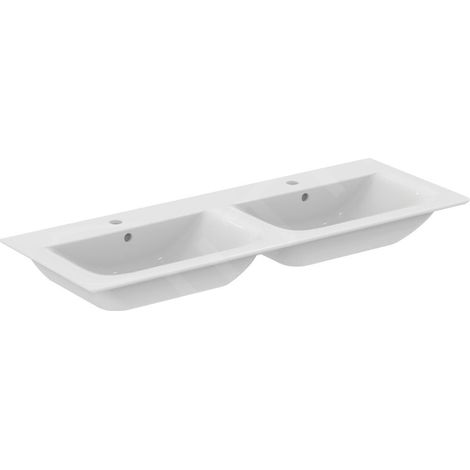 LAVABO DOUBLE IS Connect Air, 1 pièce, avec vasque intégrée, 1240x460x165mm, blanc (1/5)