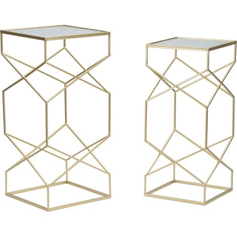 Ensemble de 2 verres de table, dimensions : 31,5 x 31,5 x 68 cm et 28 x 28 x 64 cm (1/5)