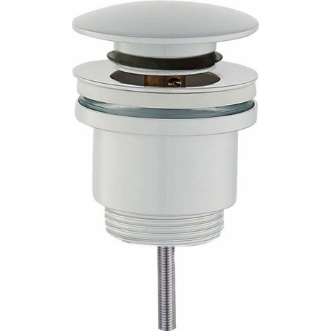 Desagüe click-clack redondo, modelo estándar, color blanco mate Damast 18217 Blanco mate