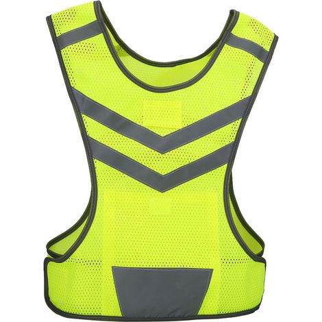 Gilet de sécurité réfléchissant haute visibilité et ajustable pour les sports de plein air : cyclisme, course à pied et randonnée. (1/5)