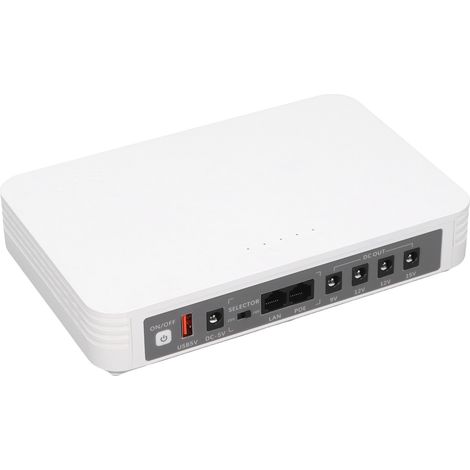 Mini UPS 8000mAh, invite vocale en anglais, DC 5V 9V 12V POE 15V 24V, sortie USB 2A, alimentation de secours pour Modem routeur, prise ue