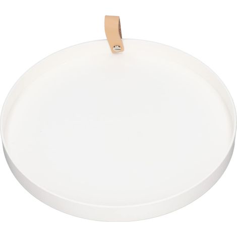 Plat à Bijoux élégant Plateau de vanité Rond en ABS Imperméable pour L'organisation de la Table de Maquillage 10,43 X 0,98 Pouces (1/5)