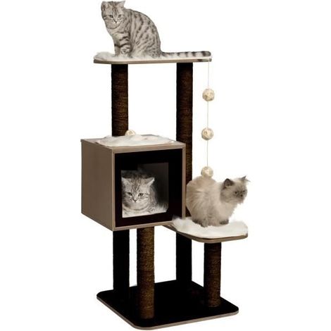 Arbre A Chat Vesper V Base Haute Noir (1/5)