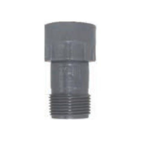 Raccordo manicotto in pvc rain 145.6000000, ff 1 pollice, con ghiera ed or.