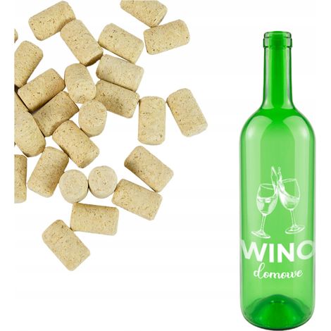 10 botellas de vino CON IMPRESIÓN 0,75 l BOTELLAS DE VINO PARA EL HOGAR DE CRISTAL VERDES
