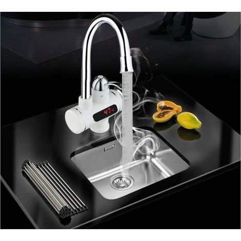 Rubinetto elettrico 220V, scaldabagno elettrico istantaneo, piccolo scaldabagno elettrico istantaneo, scaldabagno intelligente (1/4)