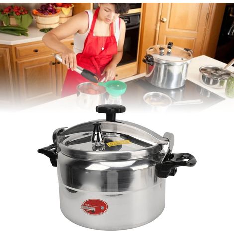 Autocuiseur antidéflagrant en alliage d'aluminium, grand modèle 9 L, pour usage domestique et professionnel, compatible avec les cuisinières à gaz. (1/5)