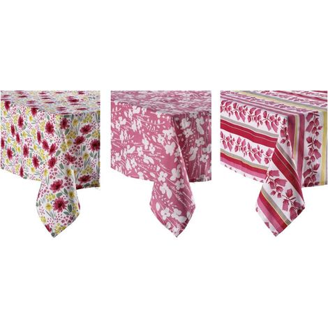 1 Pezzo Tovaglia in Cotone Bloom 140 x 180 cm 3 Decori (1/2)