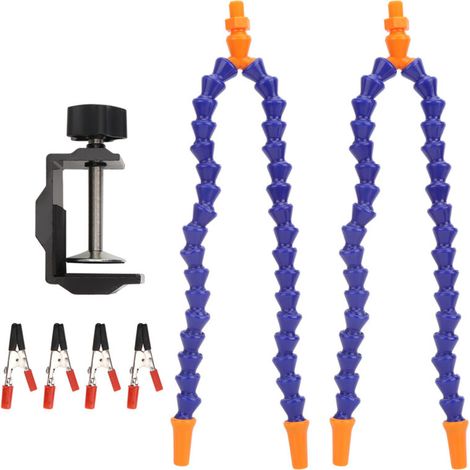 Jeffergarden Support de soudure flexible à 4 bras, bleu, multifonctionnel, pour la réparation et la fixation de circuits imprimés (1/5)