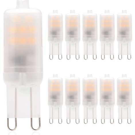 Ampoules LED G9 2W, Blanc Chaud 2700K AC220-240V, Lampe à Led à Douille G9, Non dimmable, Sans scintillement, Lot de 10 (1/5)