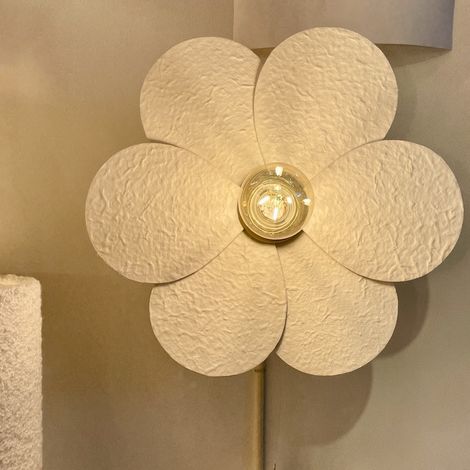 Applique murale en papier mâché 32cm – Design poétique pour salon et chambre – Culot E27 – Profondeur 10cm – Système d'accroche inclus – Opjet (1/5)
