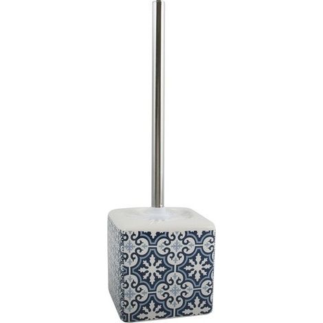 Brosse wc avec support Céramique AMADORA Bleu & Blanc MSV