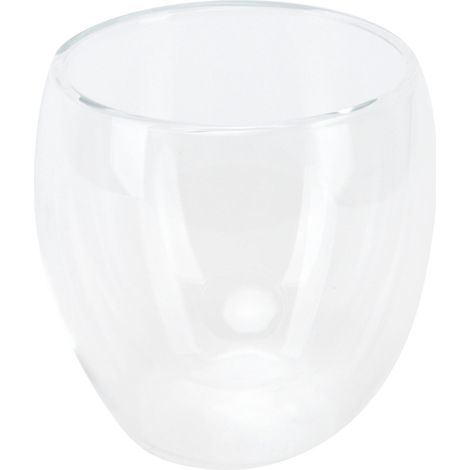 Mug à lait transparent à 2 couches, cylindrique, résistant à la chaleur, pour boissons à la maison (250 ml) (1/5)