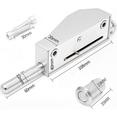 Verrou de Porte Multifonction Universel pour Intérieur et Extérieur – Convient aux Portes de Garage, Entrée et Pièces – Noir avec 2 Clés (1/5)