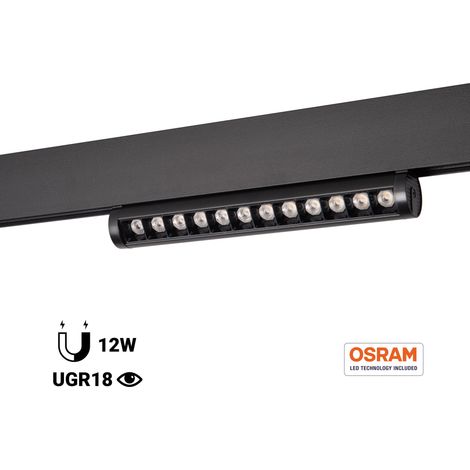 Spot linéaire orientable pour rail magnétique 48V - 12W -