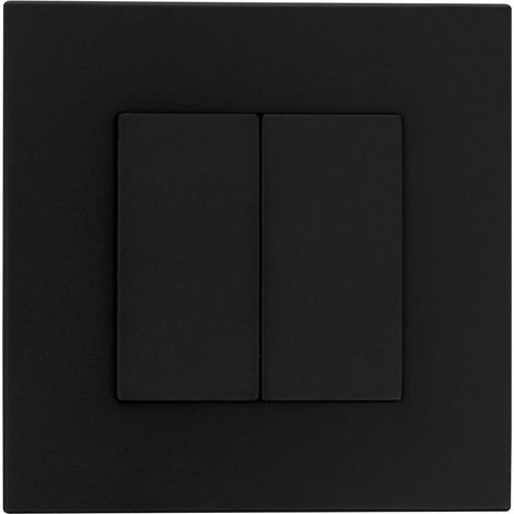Modul Doppel-Blende mit Rahmen PC Modern Schwarz