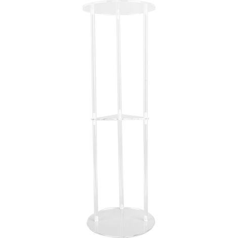 Clear Small Acrylic Drink Table Minimalist Small Round Side Table for Living Room Bedroom Balcony (1/5)