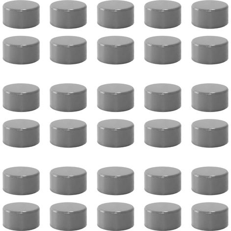 Lot de 30 bouchons de tuyau en PVC, 40 mm de diamètre, adaptateurs pour meubles, étagères de jardin, conduites d'eau, 40 mm (1/5)