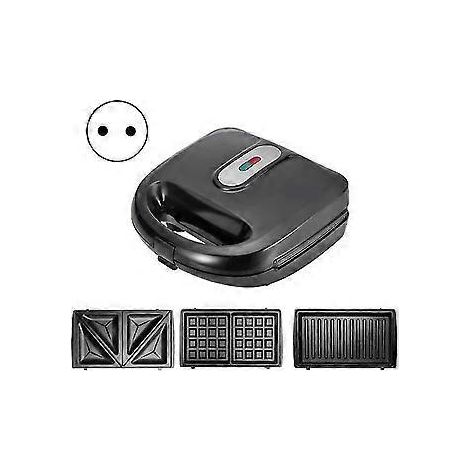 Appareil à gaufres et sandwichs avec plaques amovibles, poignée ergonomique, revêtement antiadhésif, puissance élevée de 750 W, prise européenne, machine el-AquaForge