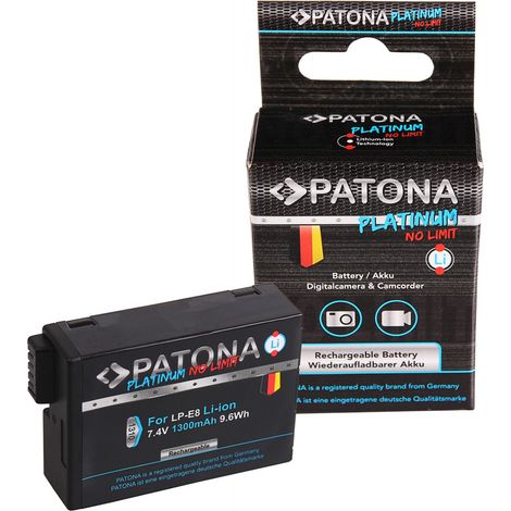 Platinum Akku f. Canon EOS 550D 600D 650D 700D LPE8 LP-E8 LP-E8+