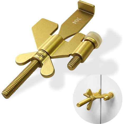 Verrou de porte portable amélioré pour la maison - Parfait pour les voyages, les hôtels, la maison, l'appartement, l'université et les voyages pour plus de sécurité, argenté (1/5)